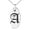 Silver, variant on Stainless Steel Letter A Initial Old English Monogram Engraved Small Oval Charm Pendant Necklace