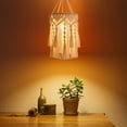 thumbnail image 5 of Pantalla de Lámpara Boho, Lámpara Colgante Boho Pantalla de Lámpara de Macramé Hecha A Mano Luz Colgante Enchufable, Luces Colgantes Bohemias, 5 of 5