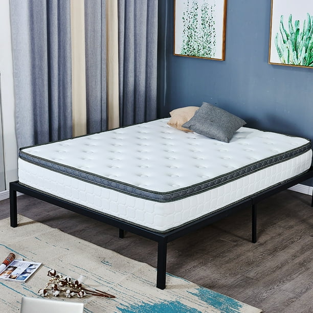 DIKAPA Full Size 8 Inch Latex Mattress, Hybrid Memory Foam and Latex