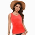 thumbnail image 5 of HCNTES Womens Tankini Top Only Slimming Swim Top Modest Tankini Loose Fit Swimsuit Flowy Swimwear No Bottom (Y508-Watermelon Red,XL), 5 of 9