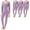 Purple, variant on BILLIONHATS 3 Pack of 2pc Thermal Sets for Women, Base Layer Long Johns Underwear, Top & Bottom, Cotton, Solid Colors (X-Large, Pink)