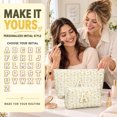 thumbnail image 5 of DAKIMOE 2PCS Makeup Bag Travel Toiletry Bag Cosmetic Bags Organizer Personalized Initial for Birthday Christmas Girl Women Girlfriend Teacher Valentines Day Gifts, 5 of 10