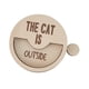 thumbnail image 4 of Letrero recordatorio de gato dentro o fuera, decoración para patio resistente, puerta práctica para amantes de las mascotas, cafetería de madera,, 4 of 9