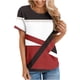thumbnail image 1 of Tops de Hombro Frío para Mujeres Hombro Impreso Casual Insertado Cuello Redondo de Manga Corta, Moda Superior, 1 of 4