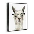 thumbnail image 3 of Stupell Industries Farm Animal Llama In Glasses Animals & Insects Painting Black Framed Art Print Wall Art, 3 of 5