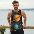 thumbnail image 6 of KLL Solar System Paper Art Print Men's Muscle Gym Workout Stringer Tank Tops Bodybuilding Fitness T-Shirts Tank Tops Men-Large, 6 of 7