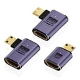 thumbnail image 1 of Adaptador AReMe 8K Mini HDMI a HDMI (paquete de 3) ángulo de 90°, 1 of 5