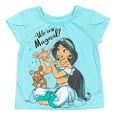 thumbnail image 4 of Disney Princess Jasmine Little Girls T-Shirt Skirt and Scrunchie 3 Piece Outfit Set Toddler to Big Kid, 4 of 5