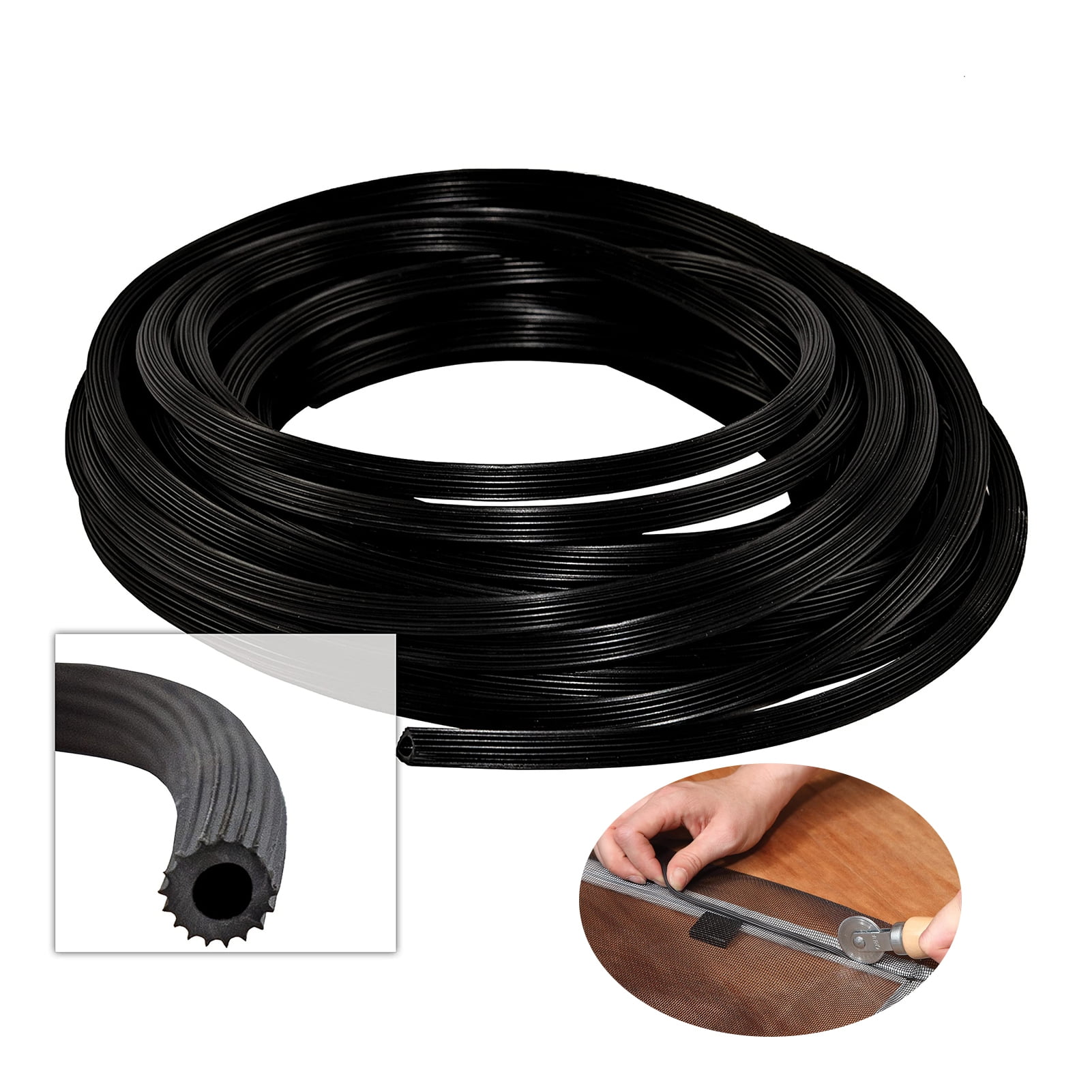 Washranp Window Screen Seal Strip,Easy to Cut Durable Waterproof