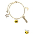 thumbnail image 2 of Delight Jewelry Resin Bumble Bee Goldtone Dream Big Charm Bracelet, 7.5+2" Extender, 2 of 4
