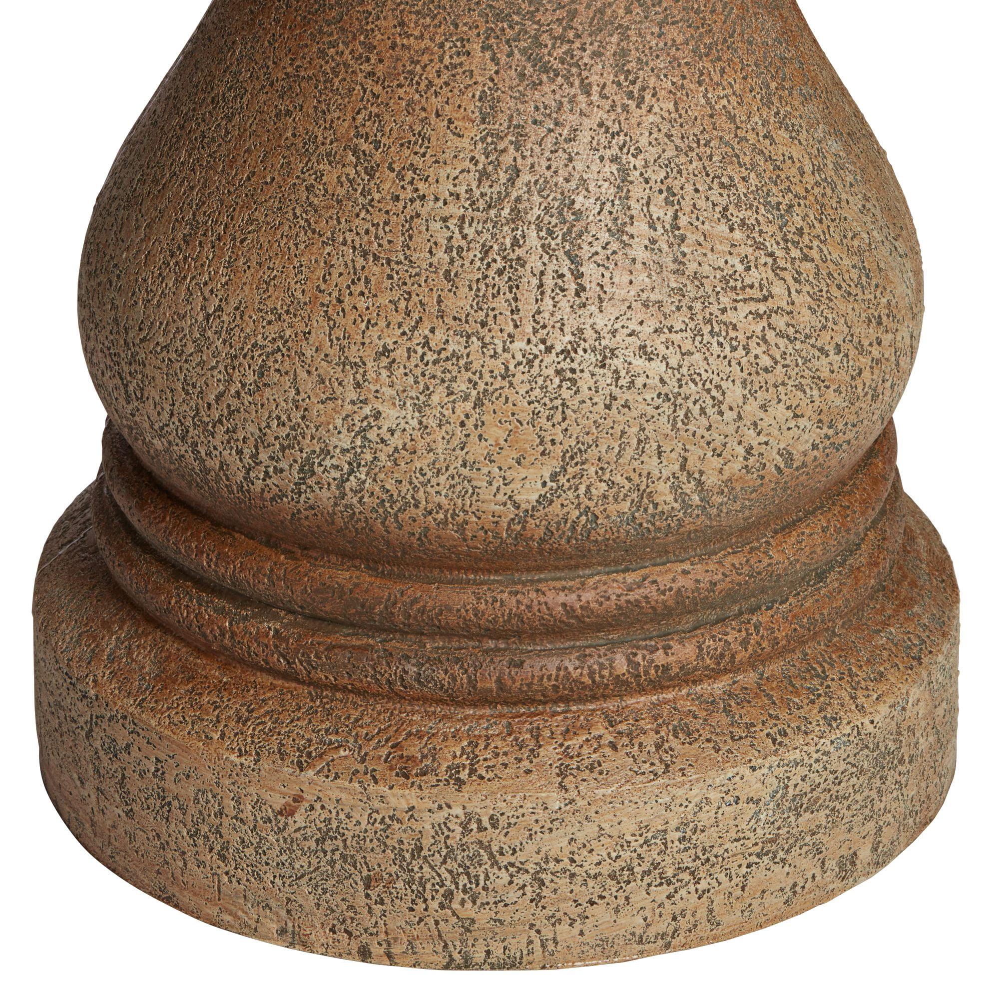 Arosco 43" High Large Italian Outdoor Decor Sand Stone Floor Fountain with Light LED 3-Tier Outside Garden Patio