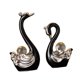 thumbnail image 5 of 2 figuras de cerámica de cisne para decoración del hogar, estatuas coleccionables de animales. Negro, 5 of 9