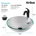 thumbnail image 6 of KRAUS 16 1/2-inch Crystal Clear Glass Bathroom Vessel Sink and Arlo Faucet Combo Set with Pop-Up Drain, Oil Rubbed Bronze Finish, 6 of 9