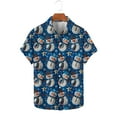 thumbnail image 5 of Men's Christmas Santa Claus Shirt Short Sleeve Button Down Shirts Reindeer 3D Printed Blouse Ugly Xmas Shirts Snowflakes Pullover Novelty Christmas Sweatshirts Party Holiday Shirt, 5 of 5