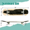 thumbnail image 2 of 31'' Complete Skateboard 7 Layer Canadian Maple Double Kick Deck Skateboards Black Andalusian Horse long mane Skate Board for Beginner Adult Gifts, 2 of 5