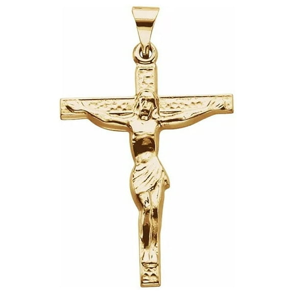 14K Yellow Gold Crucifix Pendant