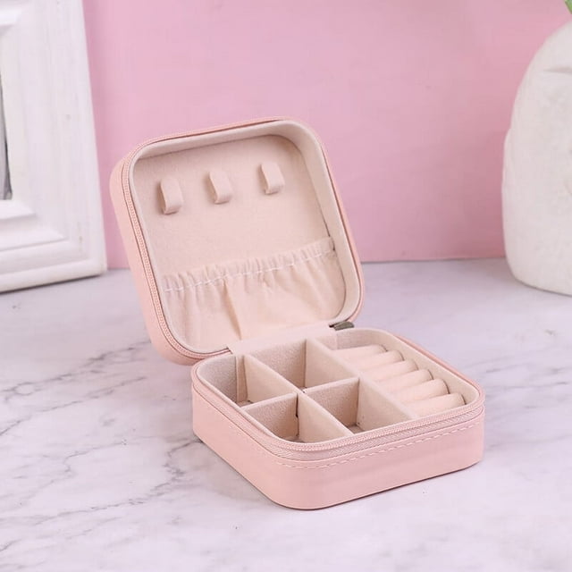 1Pc Jewelry Organizer Display Storage Box Travel Earrings Ring Jewelry Case Box