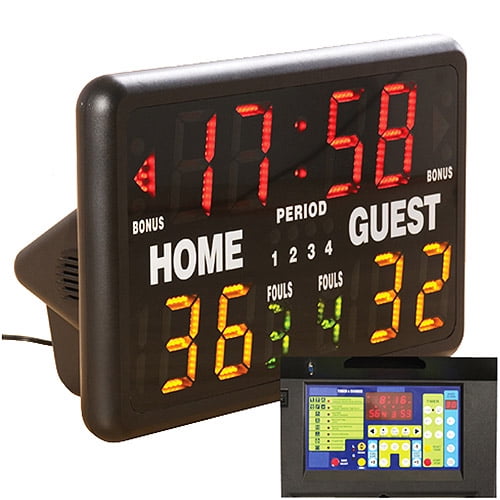 Portable Led Scoreboard Clock Remote Control Digital Electronic Score board 