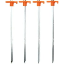Coghlan's 10" Nail Pegs 4 Pack, Heavy-Duty Plated Steel Pegs For Staking Tents on Hard Ground