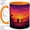 Orange, variant on Tropical Sunset Accent Mug, 11oz Ceramic Coffee Cup for Beach Lovers