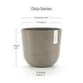 thumbnail image 2 of Ecopots Oslo 10" Round Taupe Plastic Modern Planter, 2 of 4