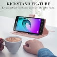 thumbnail image 4 of Compatible with Samsung Galaxy J3 2016/J 3 V/J36V/Sky/Amp Prime Wallet Phone Case Tempered Glass Screen Protector Flip Cover Card Holder Cell for Glaxay Sol J3V JV3 J36 6 J320V J320A Women Rose Gold, 4 of 13
