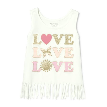 The Children's Place Fringe Tank Top (Baby Girls & Toddler (Best Place For Toddler Clothes)
