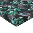 thumbnail image 4 of Ambesonne Spring Fitted Sheet, Feather-Like Flowers Art, Twin XL Size, Pale Mauve and Sea Green, 4 of 5
