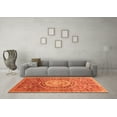 thumbnail image 3 of Ahgly Company Indoor Rectangle Abstract Orange Modern Area Rugs, 8' x 10', 3 of 4