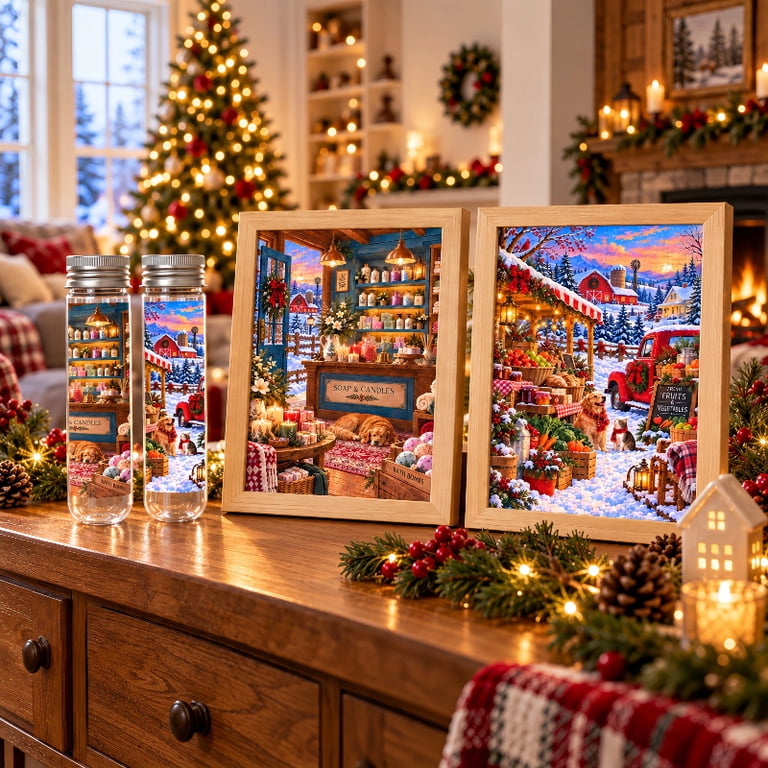 2-Pack-Mini Tube Jigsaw Puzzle with 2 Photo Frame,150 Piece Small ...