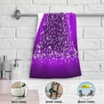 thumbnail image 5 of Purple Christmas Tree Hand Towels, Winter Night Kitchen Towel Ultra Soft and Absorbent,Decorative Fingertip Face Towel for Bathroom Hotel, 2 PCS, 28.3"x 14.4", 5 of 6