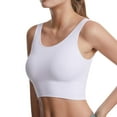 thumbnail image 3 of PEASKJP Padded Bras for Women Supportive Sports Bras for Women Bandeau Bra, White M, 3 of 5