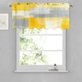 thumbnail image 3 of Kitchen Curtains Farmhouse Curtains Abstract Art Grey and Yellow Window Valance Curtains Semi Sheer Valance for Windows Short Window Treatment Decor Curtains Kitchen Valance 52X18 Inches, 3 of 6