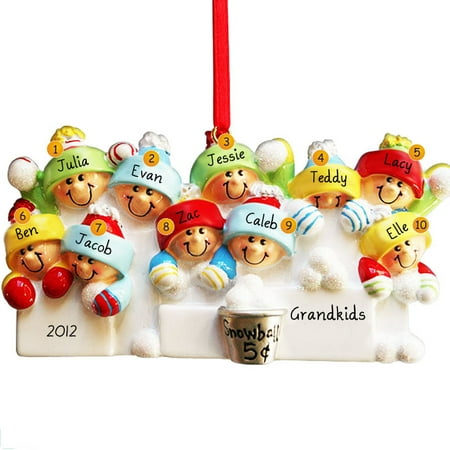 - Snowballs Family 10 Personalized Christmas Ornament DO-IT-YOURSELF