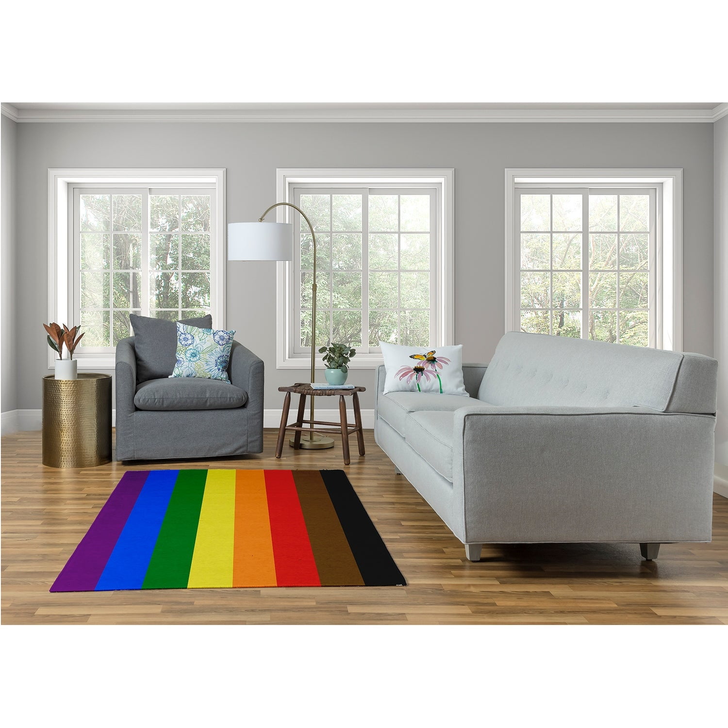 Simply Daisy 2' x 3' Inclusive Pride Chenille Rug