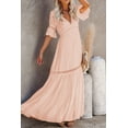 thumbnail image 4 of Robe Maxi à Pois Suisses pour Femme avec Garniture en Dentelle, 4 of 5
