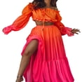 thumbnail image 1 of Ensemble de Couvre-Maillot en Maille Transparente pour Femmes, Haut Court à Manches Longues Transparent, Jupes, Robe Maxi de Plage, 1 of 6