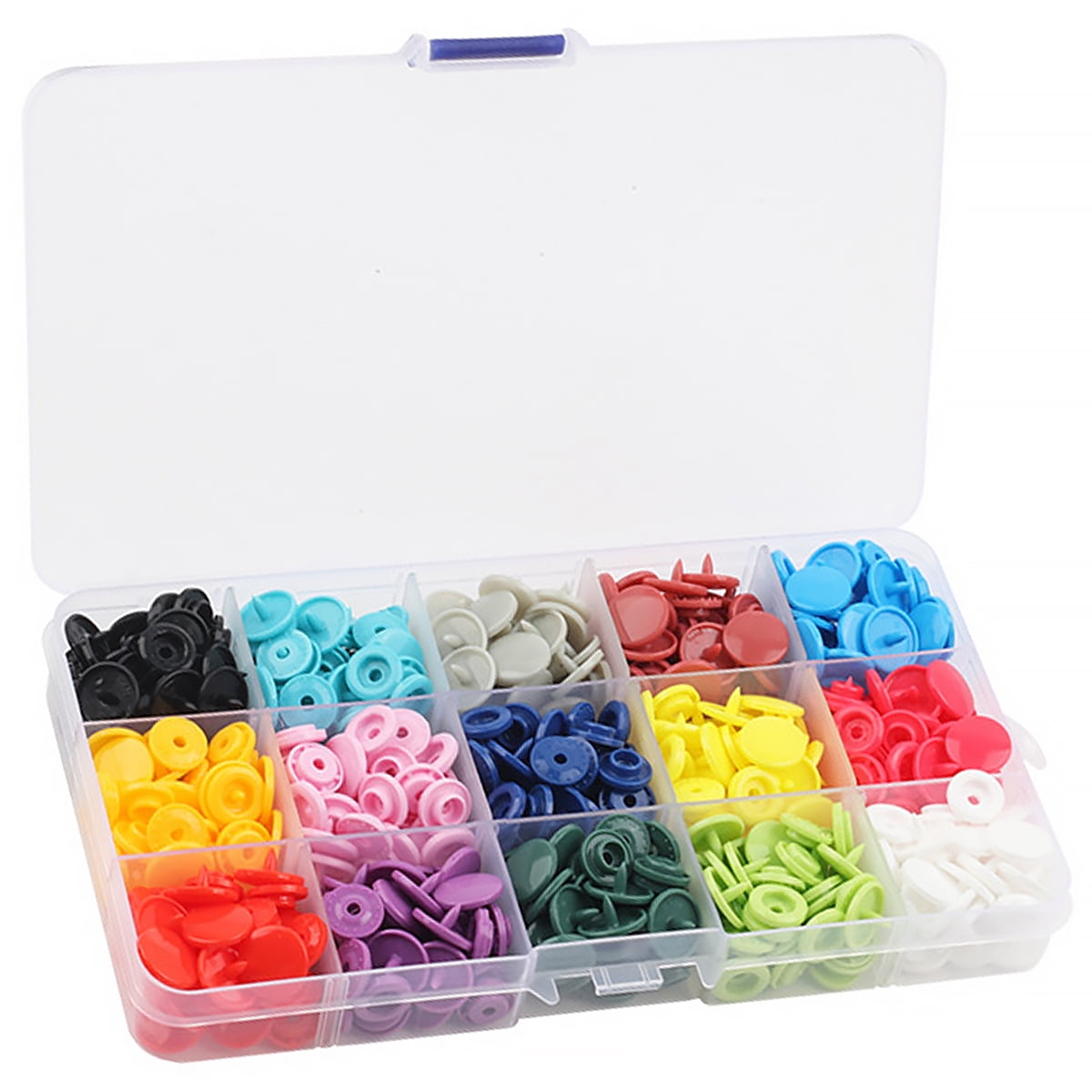 100/150 Sets T5 Plastic Snap Button with Snaps Pliers Tool Kit & Organizer  Containers，DIY Garment Press Stud Fasteners - AliExpress