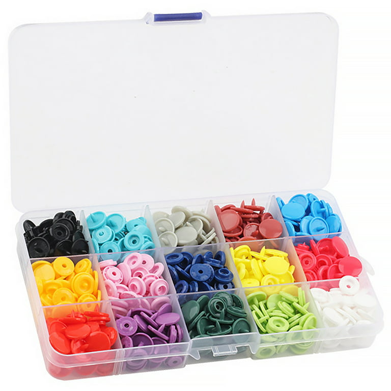 360 Sets T5 Plastic Snap Button with Snaps Pliers Tool Kit & Organizer  Containers,Easy Replacing Snaps,DIY Family Tailor