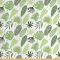 thumbnail image 1 of Philodendron Fabric by the Yard, Monochrome Hand Drawn Leaves Pattern, Decorative Upholstery Fabric for Sofas and Home Accents, Reseda Green Olive Green by Ambesonne, 1 of 4