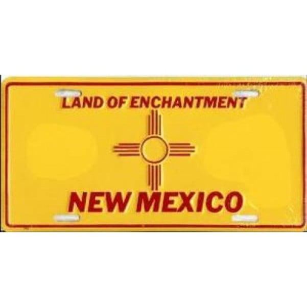 NEW MEXICO LAND OF ENCHANTMENT METAL NOVELTY LICENSE PLATE TAG