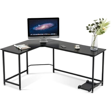 VECELO L-Shaped Computer Desk with CPU Stand,Gaming Desk Corner 