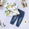 Toddler Baby Girl Clothes Baby Girl 2PCS Outfits Short Sleeve Floral