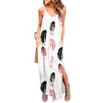 thumbnail image 1 of SMihono Robes Bohèmes d'Été Femmes Grande Taille Mode Femmes Décontracté Col en V Robes Imprimées Été Robe Sans Manches à Enfiler, 1 of 6