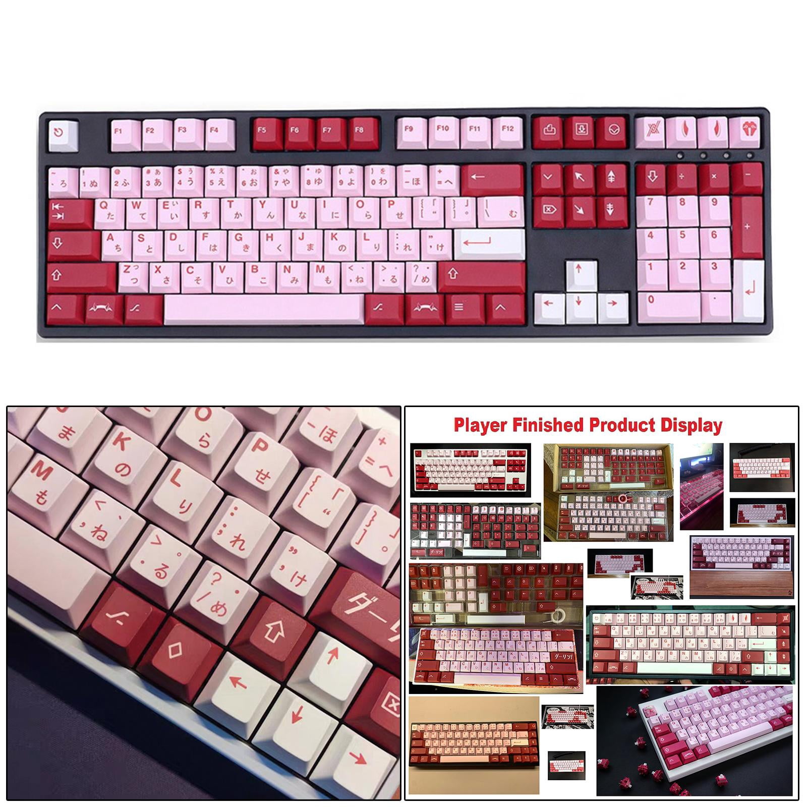 Wzmzjy PBT 140 Keys Keycaps Cherry Profile DYE-Sub for Mechanical Keyboard, Comfortable
