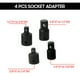thumbnail image 3 of Reductor de adaptador de enchufe de impacto, 4 Uds., 1/4 pulgadas, 3/8 pulgadas, 1/2 pulgadas, conv Tomshoo  Llave de vaso, 3 of 7