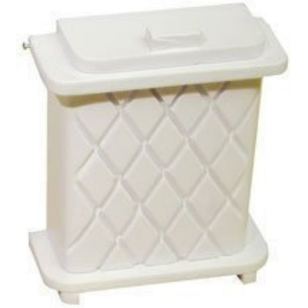 Dollhouse White Wood Laundry Basket Clothes Hamper Miniature 112
