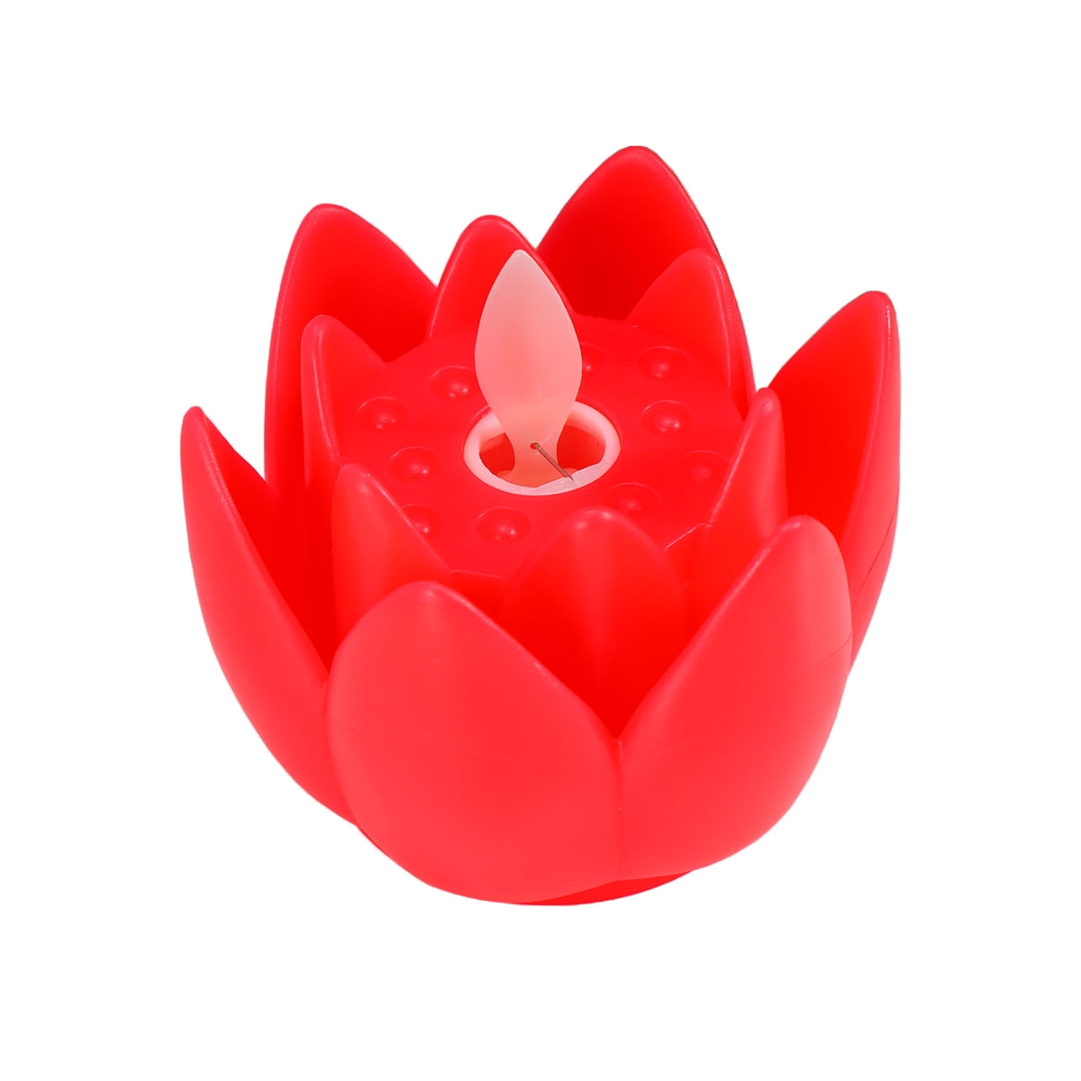 Flameless LED Candle Simulation Lotus Shaped Candle Realistic Dancing