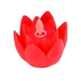 thumbnail image 1 of EeaseMX Vela LED sin llama con forma de loto, realista, decorativa, con pilas (roja), 1 of 7