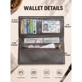thumbnail image 5 of Mandu RFID Long Wallet for Men Slim Bifold Wallet with ID Window Card Holder Cash Pocket and Zipper Coin Pocket, Business Wallet for Daily Use, 5 of 6